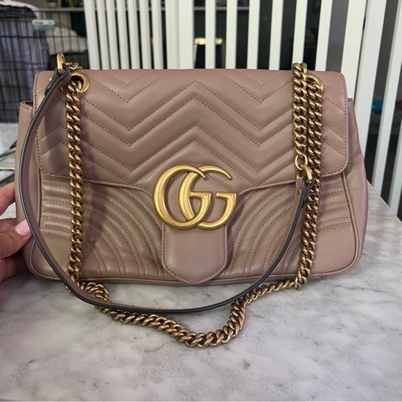 Gucci Marmont Matelasse Bag in Taupe - Picture 3 of 6